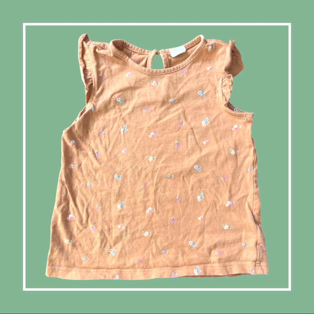 Orange Floral H&M Toddler Shirt—3T